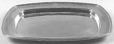Lady Constance (Sterling, 1922, Hollowwaree) Medium Sterling Meat Plate No Well