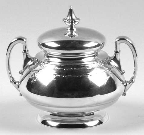Old Lace (Sterling, Hollowware) Sugar Bowl & Lid