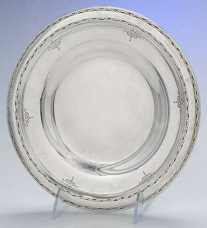 Old Lace (Sterling, Hollowware) 9" Sandwich Plate