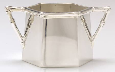 Bamboo (Sterling, 1961, Hollowware) Open Sugar Bowl