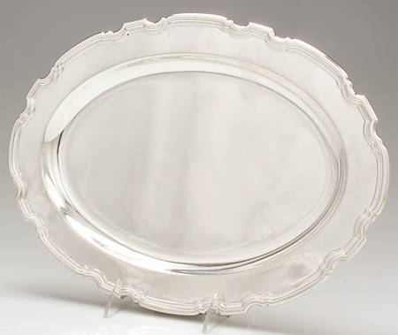 Hampton (Sterling, 1934, Hollowware) 14" Oval Serving Platter