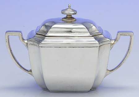 Hampton (Sterling, 1934, Hollowware) Sugar Bowl & Lid