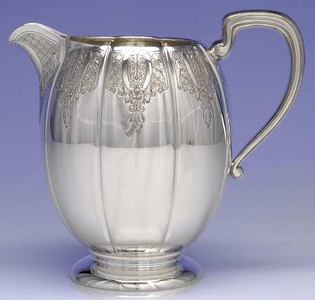 Windsor Castle (Sterling, Hollowware, Hand Chased) Sterling Water Pitcher