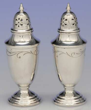 Awakening (Sterling, 1958, Hollowware) Salt and Pepper Set