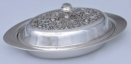 Contessina (Silverplate, Hollowware) 1/4 Pound Covered Butter Dish