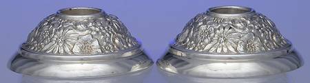 Contessina (Silverplate, Hollowware) Pair of Silverplate Console Candleholders