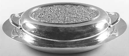 Contessina (Silverplate, Hollowware) 12" Divided Oval Vegetable Bowl with Liner