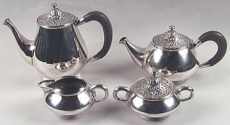 Contessina (Silverplate, Hollowware) (4 Piece) Silverplate Tea Set