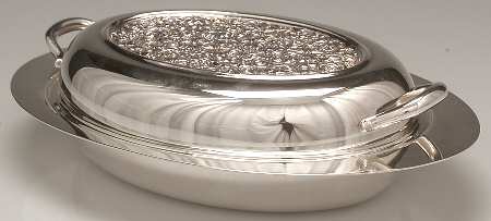 Contessina (Silverplate, Hollowware) Double Vegetable Bowl