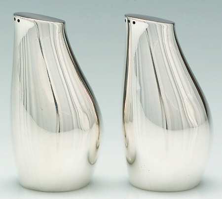 Contour (Sterling, 1950, Hollowware) Salt and Pepper Set