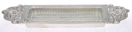 King Richard (Silverplate, Hollowware) Silverplate Cranberry Dish with Glass Liner