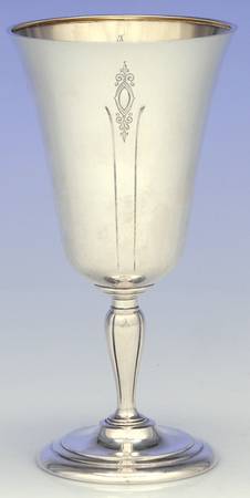 Lady Diana (Sterling, 1929, Hollowware) Sterling Chased Water Goblet