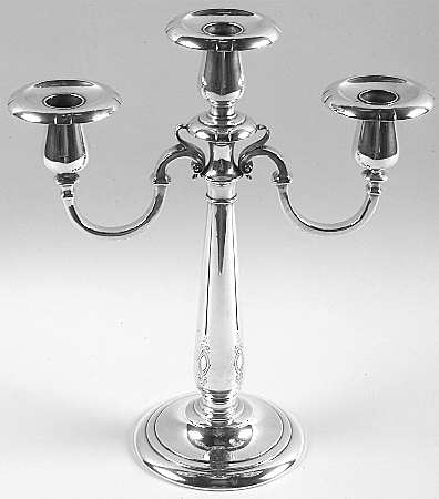 Lady Diana (Sterling, 1929, Hollowware) Weighted 3 Light Candelabra