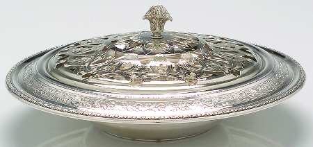Virginia Carvel (Sterling, 1919, Hollowware) Centerpiece with Frog