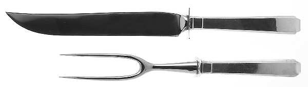 Craftsman (Sterling, 1932) Small Stainless Blade 2-Piece Steak Carving Set