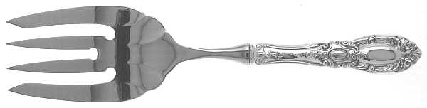 King Richard (Sterling, 1932, No Monos) Stainless-Tine Utility Serving Fork