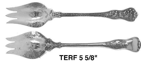 Olympian (Sterling, 1878, Monograms) Large Individual Terrapin Fork