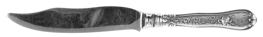 Olympian (Sterling, 1878, Monograms) Individual Fish Knife with Stainless Blade