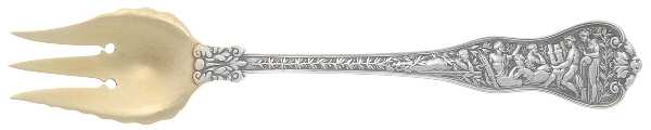 Olympian (Sterling, 1878, Monograms) 3 Tine Pastry Fork