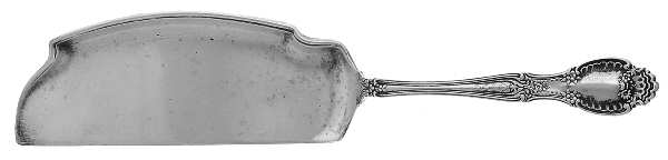 Richelieu (Sterling, 1892, Monograms) Large Flat Handle Crumb Knife/Crumber