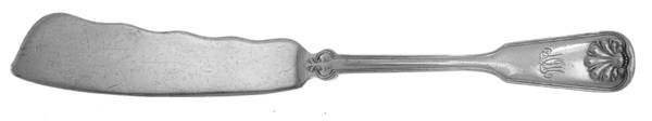 Shell & Thread (Sterling, 1905, No Monograms) Flat Handle Master Butter Knife