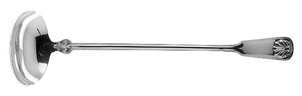 Shell & Thread (Sterling, 1905, Monograms) Long Cream Ladle with Plain Round Bowl