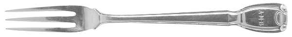 Castilian (Sterling, 1929, Monograms) Strawberry Fork
