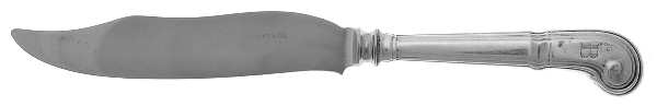 Castilian (Sterling, 1929, Monograms) Individual Fish Knife with Stainless Blade