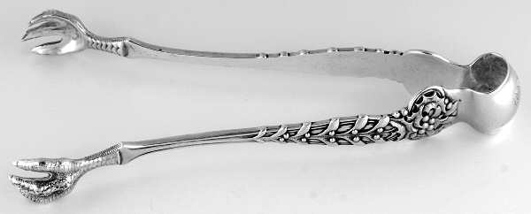 Holly and Mistletoe (Sterling) Small Sugar Tongs