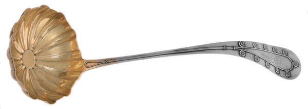 Daisy (Sterling) Solid Soup Ladle with Fluted Bowl by Tiffany & CO SILVER