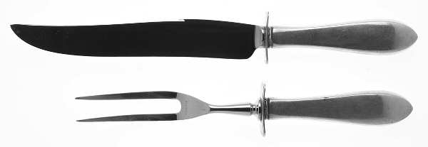 Lafayette (Sterling, 1905, Monograms) Small Stainless Blade 2-Piece Steak Carving Set