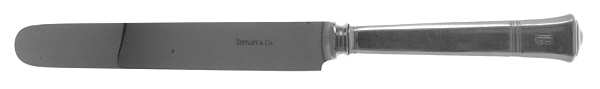 Windham (Sterling, 1923, Monograms) Blunt Hollow Knife with Bolster
