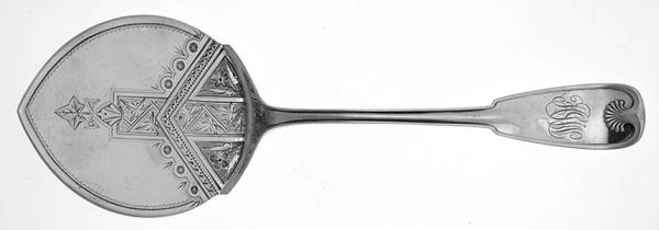 Palm (Sterling, 1871) Bright Cut Solid Buckwheat Cake Server