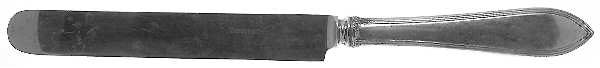 Reeded Edge (Sterling, 1937, Monograms) Blunt Hollow Knife with Bolster