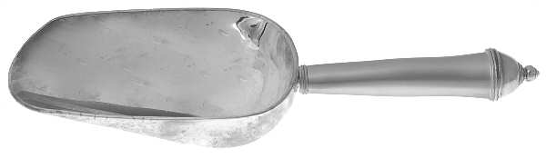 Copenhagen (Silverplate, 2000, Frosted Handle) Ice Scoop with Silverplate Bowl