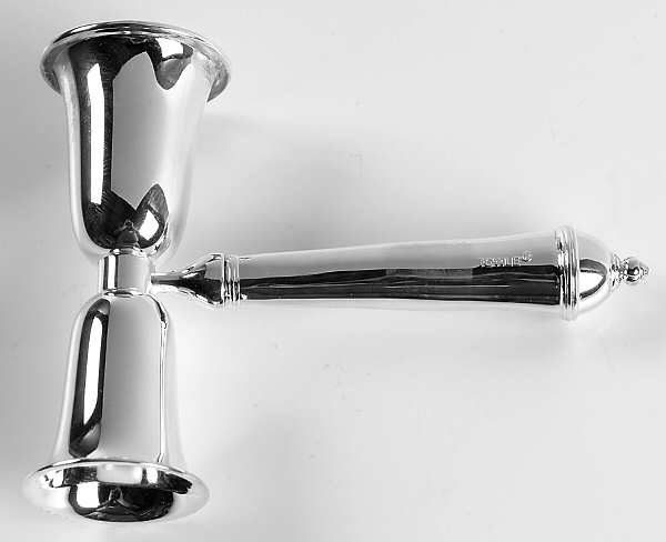 Copenhagen (Silverplate, 2000, Glossy) Double Jigger with Handle, Silverplate Bowls