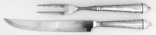 Copenhagen (Silverplate, 2000, Glossy) Large 2-Piece Roast Carving Set w/Stainless Blade