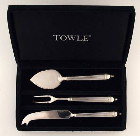 Copenhagen (Silverplate, 2000, Glossy) 3 Piece Cheese Set (CHES, CHEK, CHEFS)