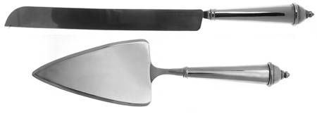 Copenhagen (Silverplate, 2000, Glossy) (2 Piece) Cake Serving Set (Knife & Server)