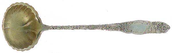 Princess (Sterling, 1892, Monograms) Solid Piece Cream Ladle