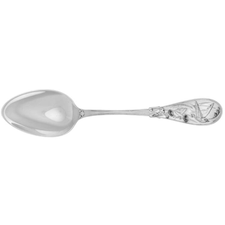 Japanese (Sterling, 1871, Monograms) Dessert/Oval Soup Spoon