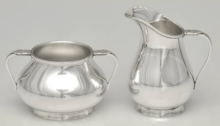 Palmette (Sterling, Hollowware Only) Creamer & Open Sugar Set