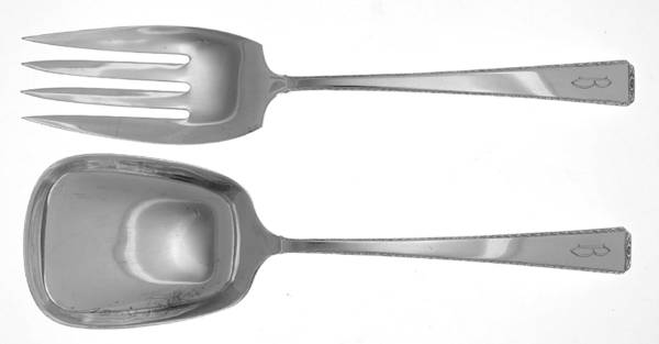 Drury Lane (Sterling, 1939, No Monograms) (2 Pc) Solid Salad Set