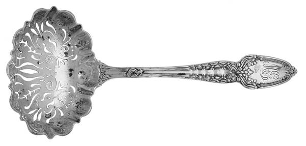 Broom Corn (Sterling, 1890, Monograms, M-T-C Stamp) Small Sugar Sifter