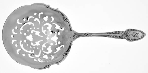 Broom Corn (Sterling, 1890, Monograms, M-T-C Stamp) Pierced Saratoga Chips Server