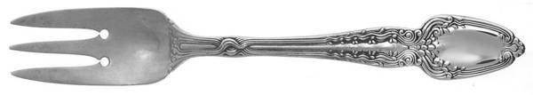 Broom Corn (Sterling, 1890, Monograms, M-T-C Stamp) 3-Tine Salad Fork