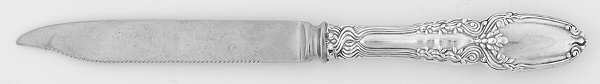 Broom Corn (Sterling, 1890, Monograms, M-T-C Stamp) Individual Fruit Knife with Stainless Blade