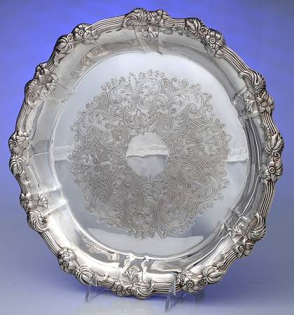 Old English (Silverplate, Hollowware) 12" Round Tray