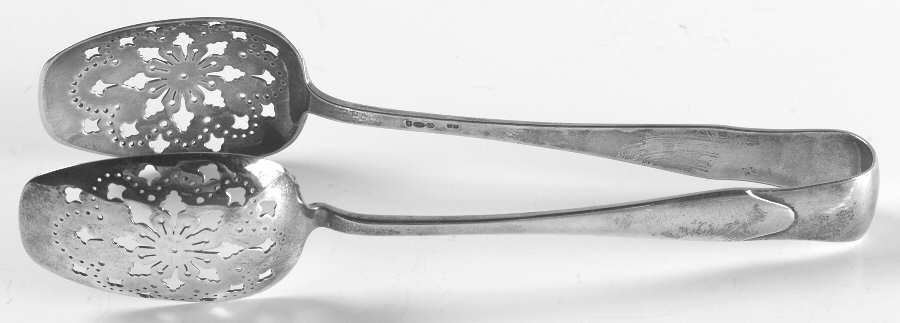 Clinton (Sterling, "L"-No Stamp) Large Ice Serving Tongs