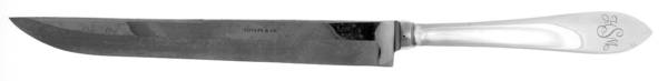 Faneuil (Sterling, "L" or No Stamps) Large Stainless Blade Roast Carving Knife